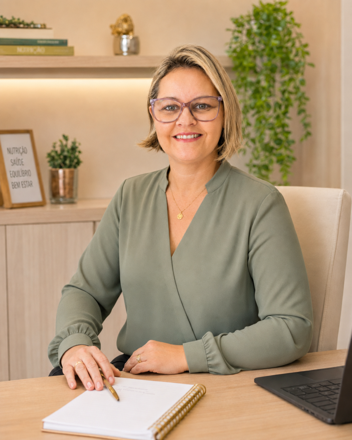 Fernanda Pereira em atendimento